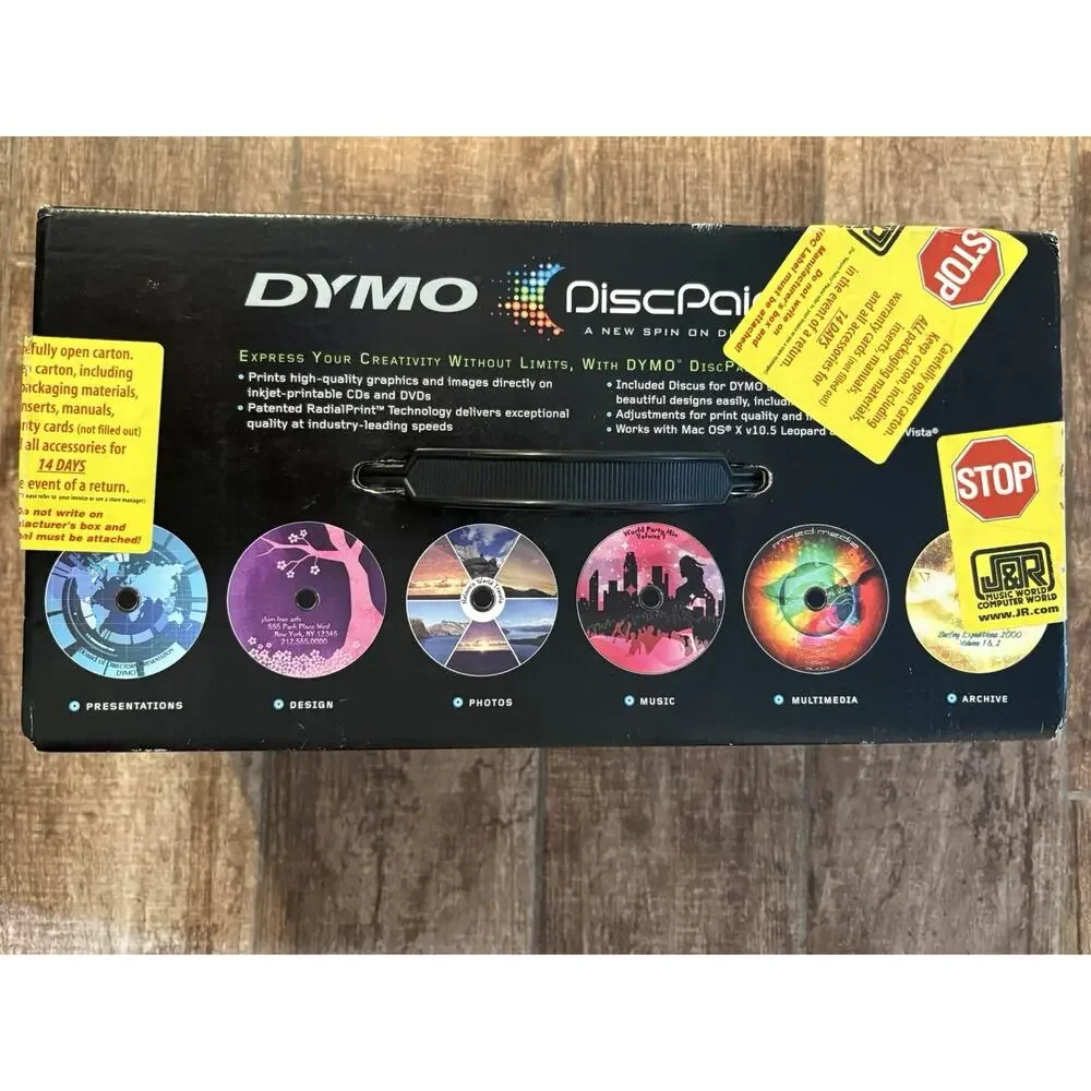 DYMO DiscPainter CD DVD Printer 1738260 USB Inkjet Disc Printer SEALED Old Stock